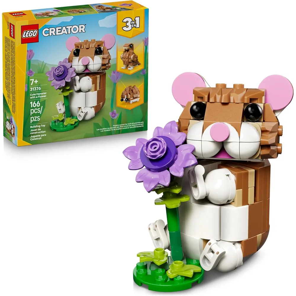 LEGO CREATOR 3 EN 1 SIMPÁTICO HÁMSTER CON FLOR 31376