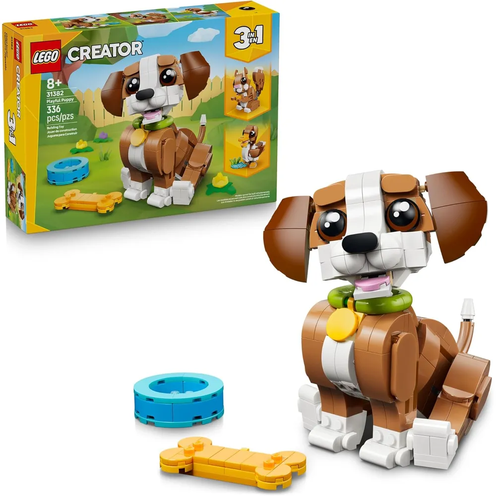 LEGO CREATOR 3 EN 1 ANIMALES ADORABLES CACHORRO JUGUETÓN 31382