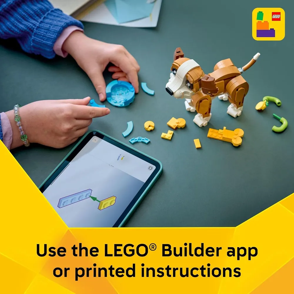LEGO CREATOR 3 EN 1 ANIMALES ADORABLES CACHORRO JUGUETÓN 31382