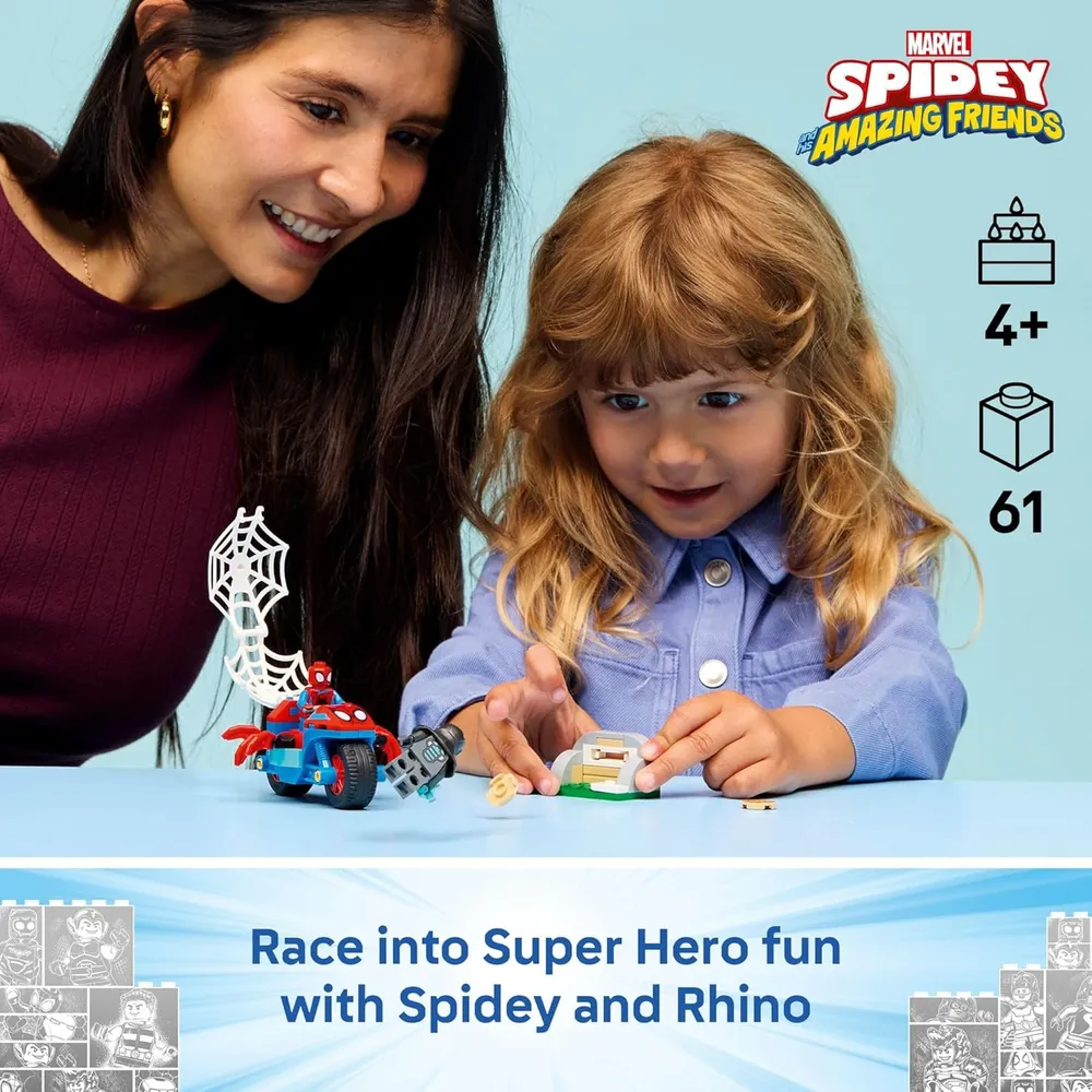 LEGO MARVEL SPIDEY Y SUS INCREÍBLES AMIGOS SPIDEY VS RHINO 11206