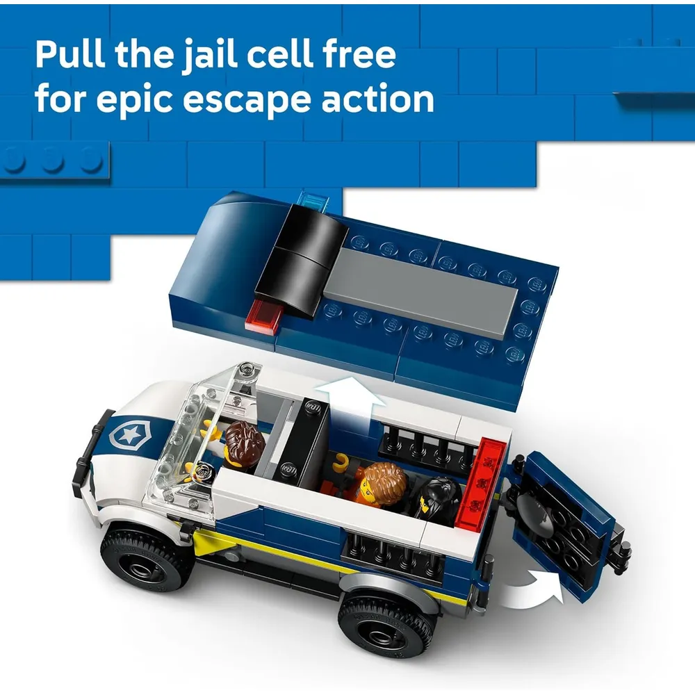 LEGO CITY FURGONETA DE TRANSPORTE DE PRISIONEROS SET DE CONSTRUCCIÓN POLICIAL