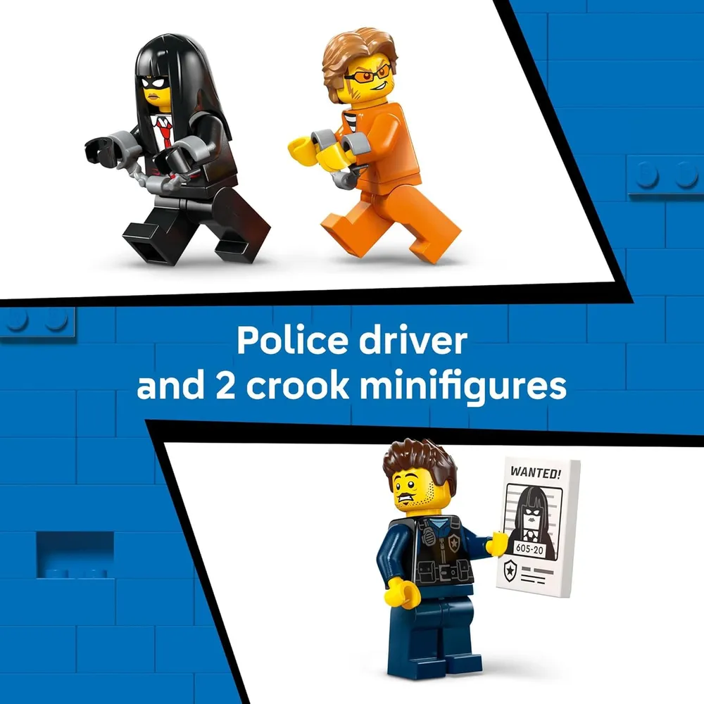 LEGO CITY FURGONETA DE TRANSPORTE DE PRISIONEROS SET DE CONSTRUCCIÓN POLICIAL