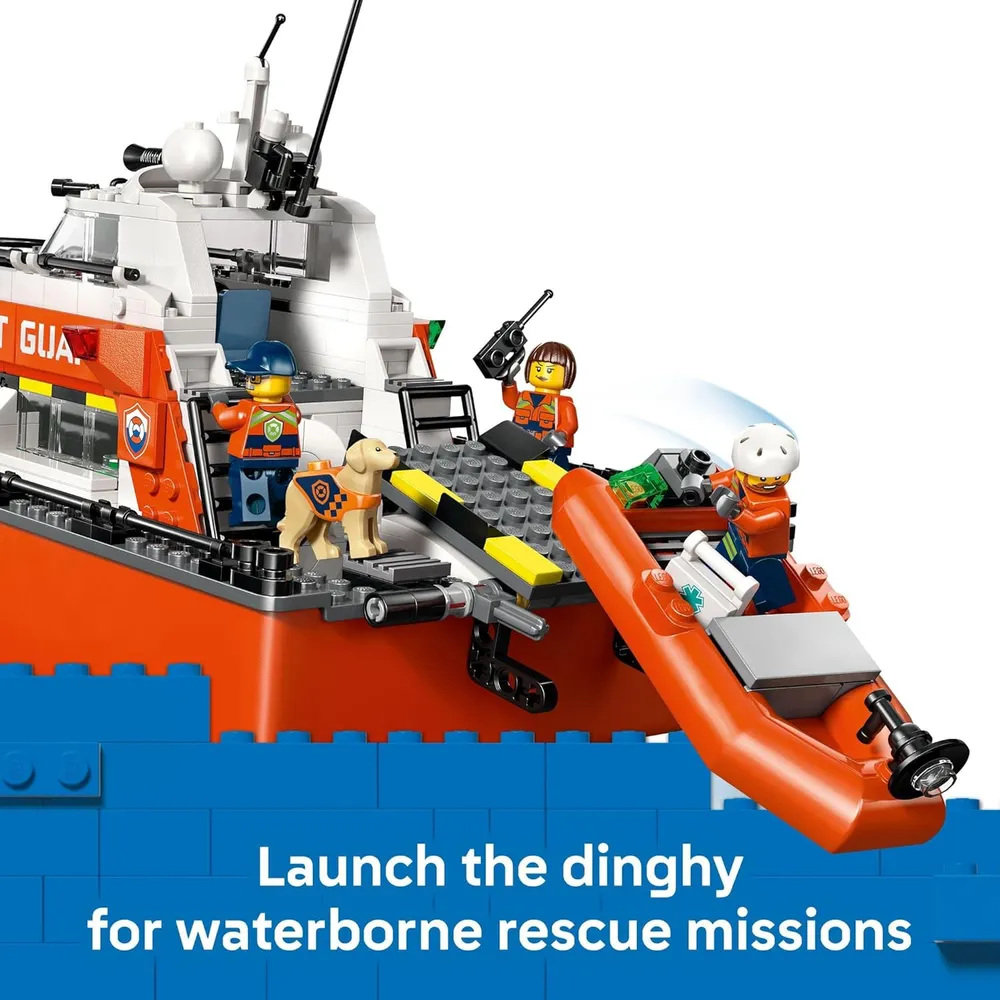 LEGO CITY BARCO DE RESCATE Y HELICÓPTERO GUARDIA COSTERA 60504
