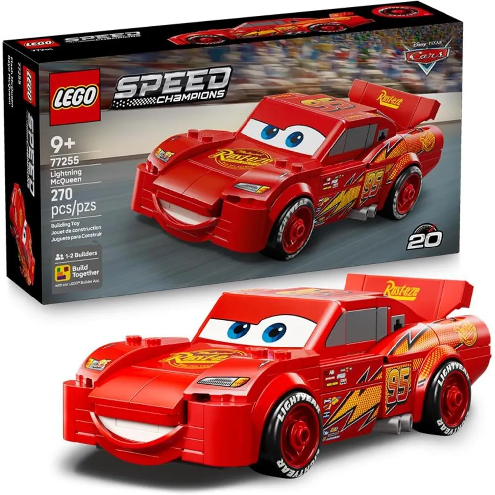 Lego Speed Champions Rayo McQueen, coche de carreras y bloques de construcción