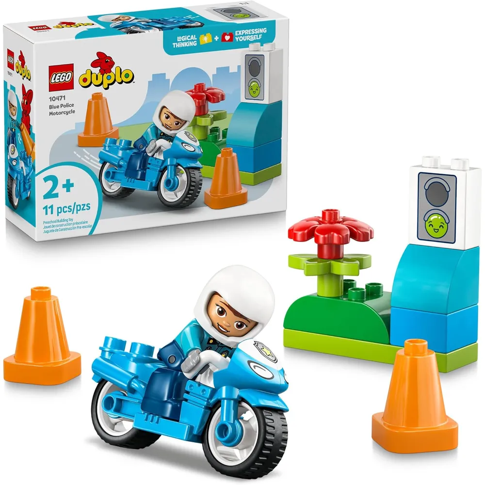 LEGO DUPLO TOWN MOTO DE POLICÍA AZUL 10471