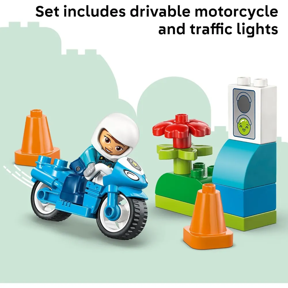 LEGO DUPLO TOWN MOTO DE POLICÍA AZUL 10471