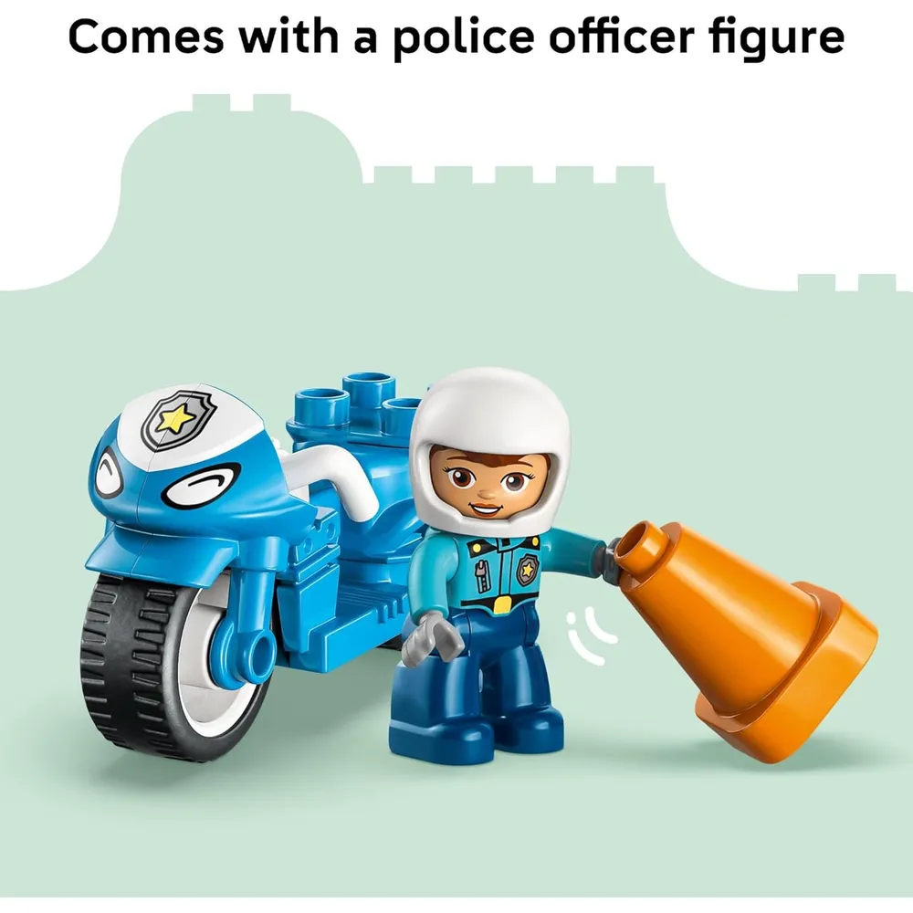 LEGO DUPLO TOWN MOTO DE POLICÍA AZUL 10471