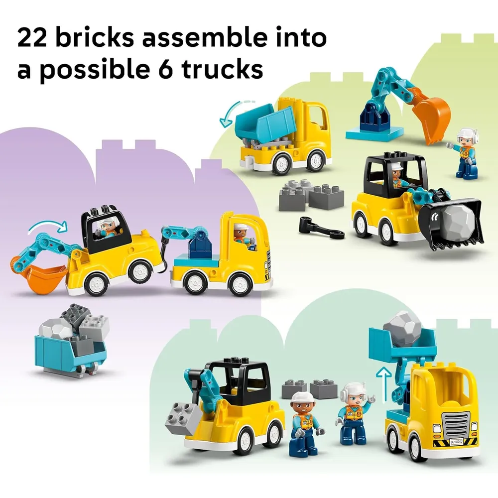 LEGO DUPLO TOWN VEHÍCULOS DE CONSTRUCCIÓN 3 EN 1 - 10475
