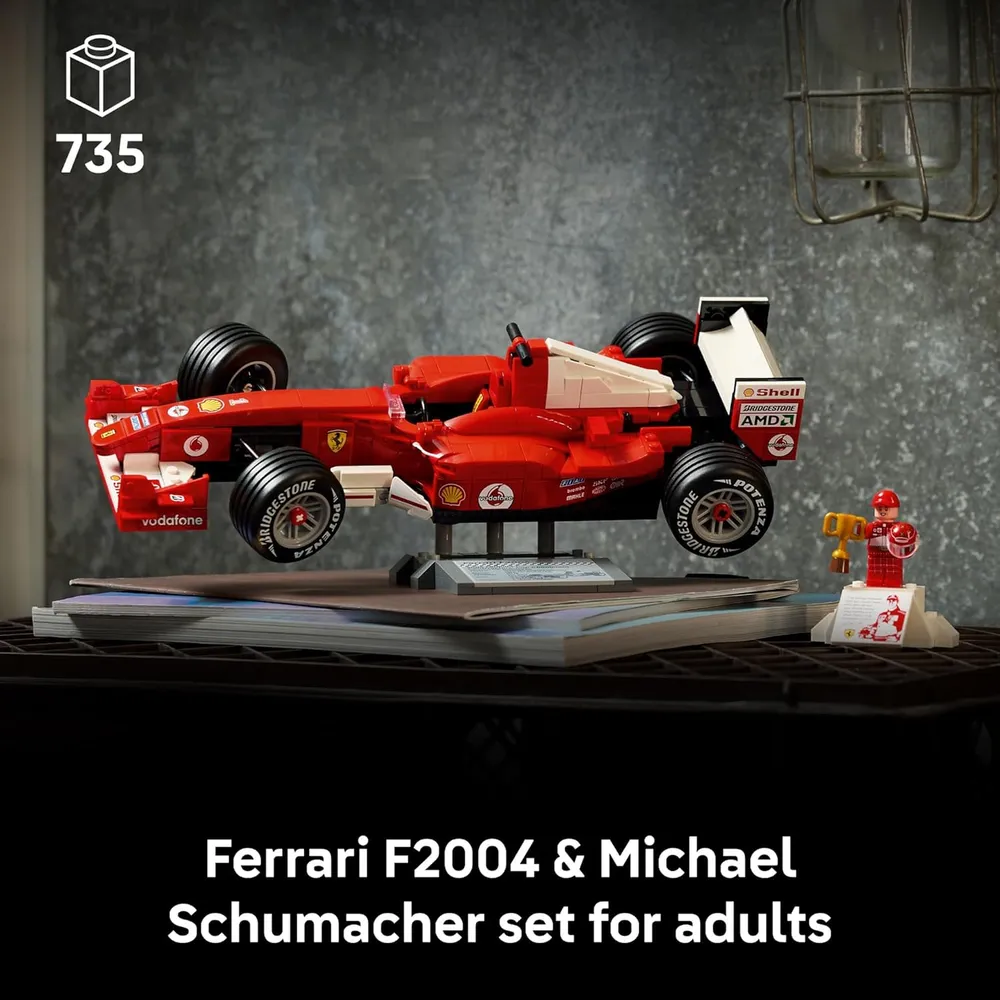 LEGO ICONS FERRARI F2004 Y MICHAEL SCHUMACHER 11375