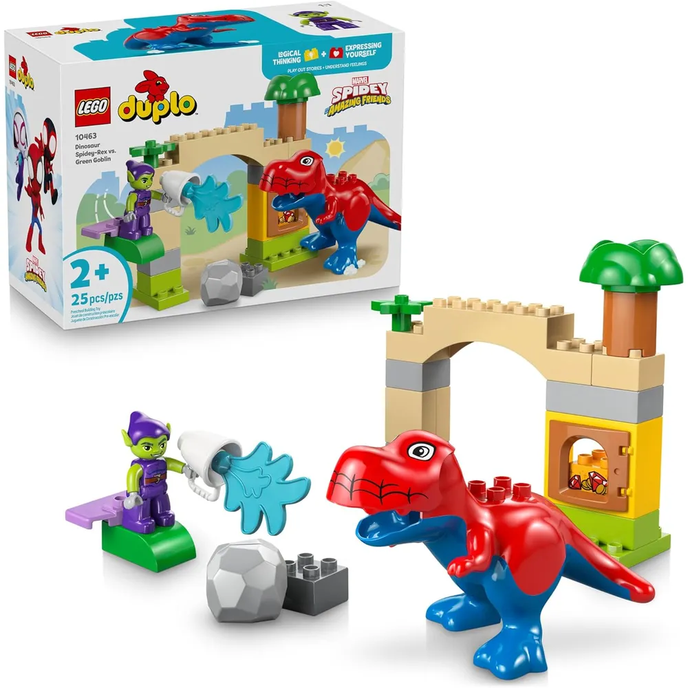 LEGO DUPLO MARVEL SPIDEY-REX VS DUENDE VERDE 10463