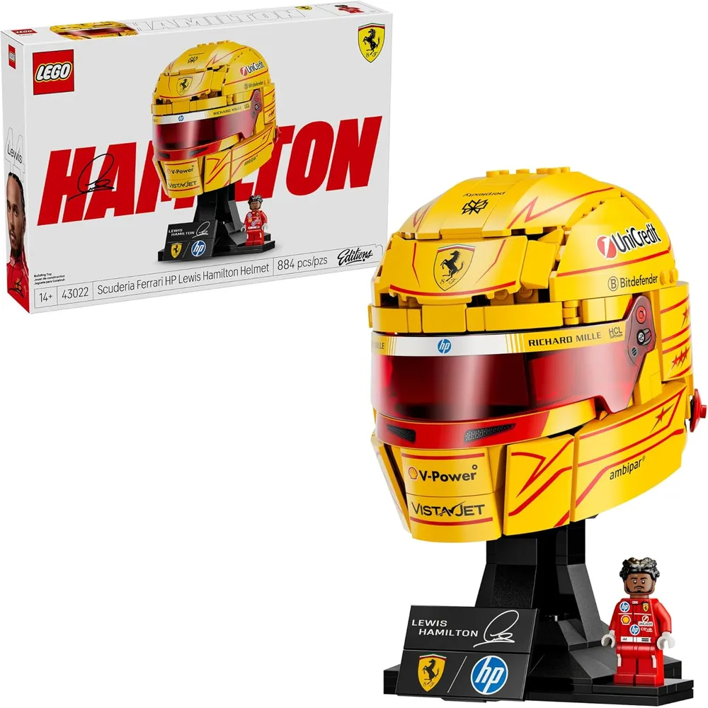 LEGO SCUDERIA FERRARI LEWIS HAMILTON HELMET 694 PIEZAS