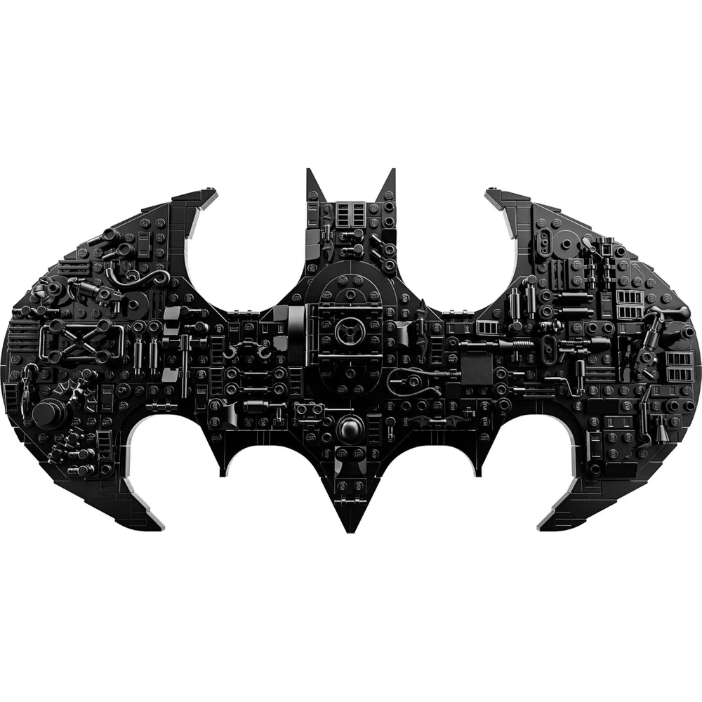 Lego DC Batman Logo, set de construcción y minifiguras clásicas doradas