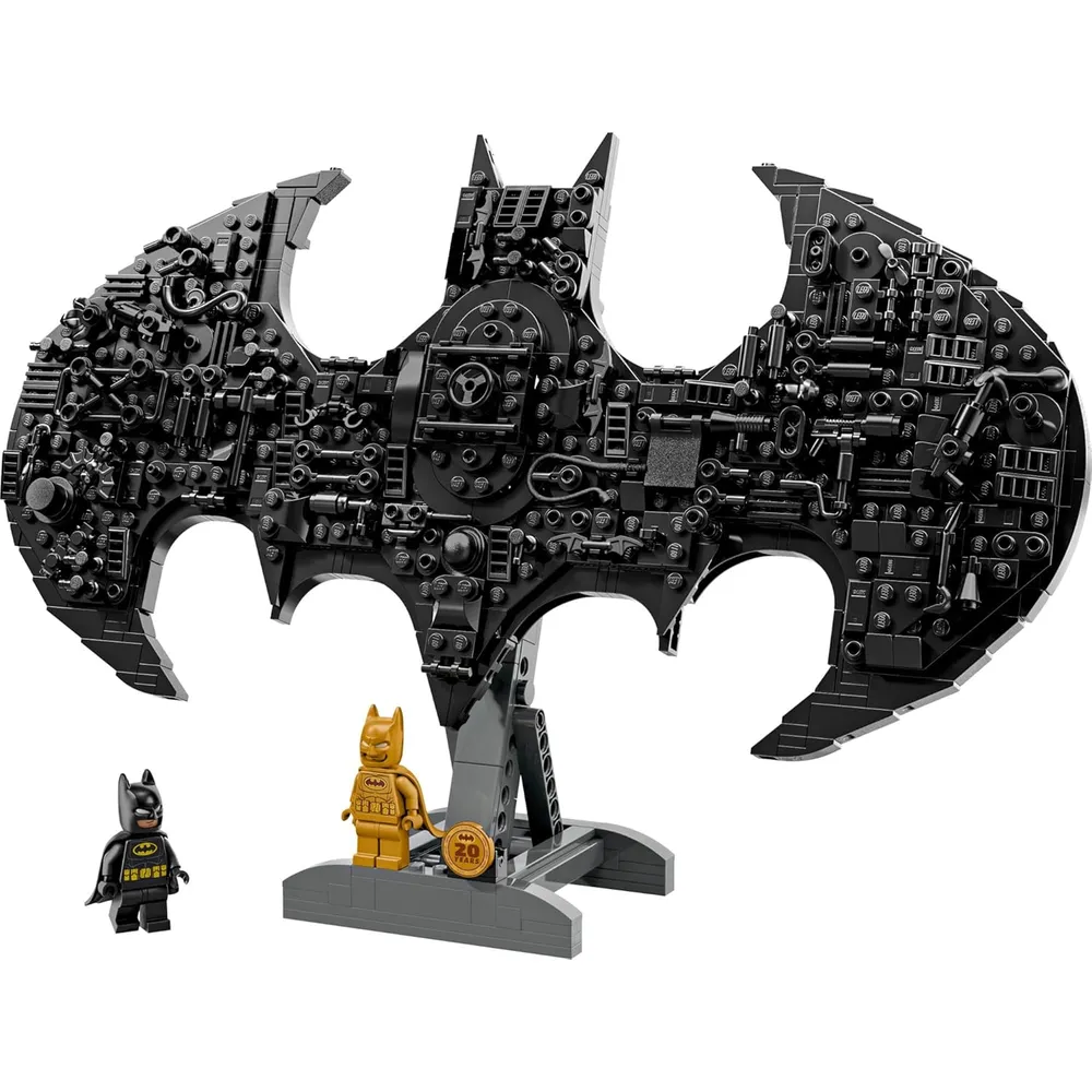 Lego DC Batman Logo, set de construcción y minifiguras clásicas doradas