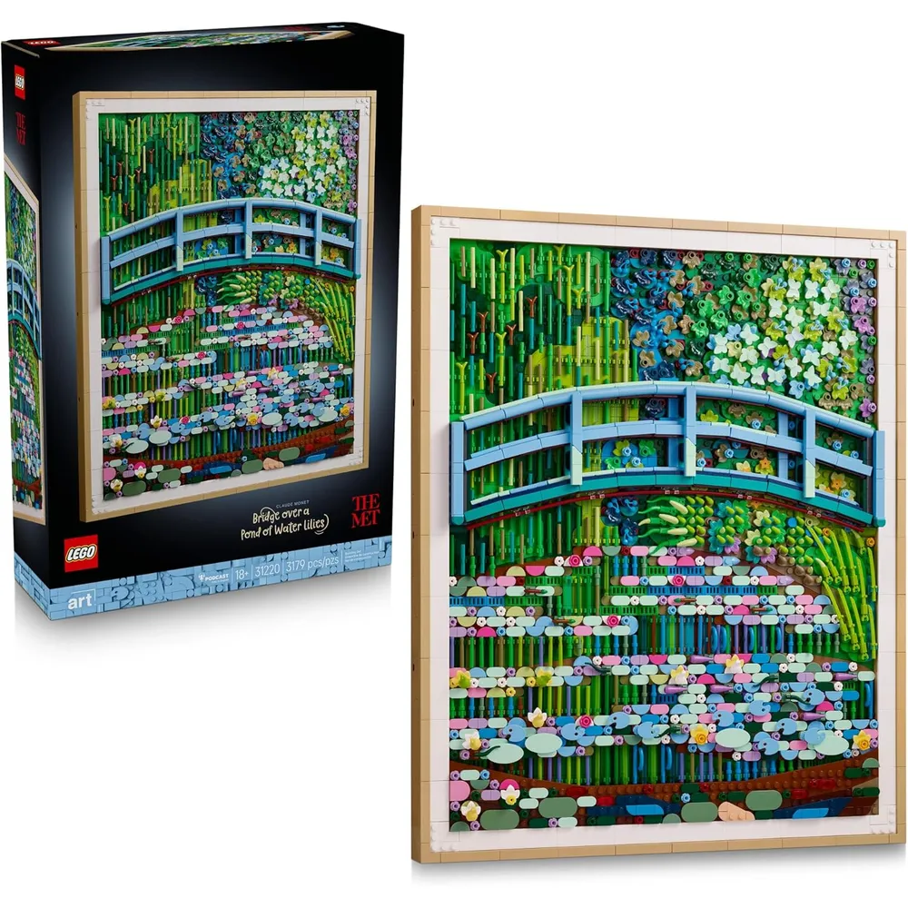 LEGO ART CLAUDE MONET PUENTE SOBRE UN ESTANQUE DE NENÚFARES 1810 PIEZAS