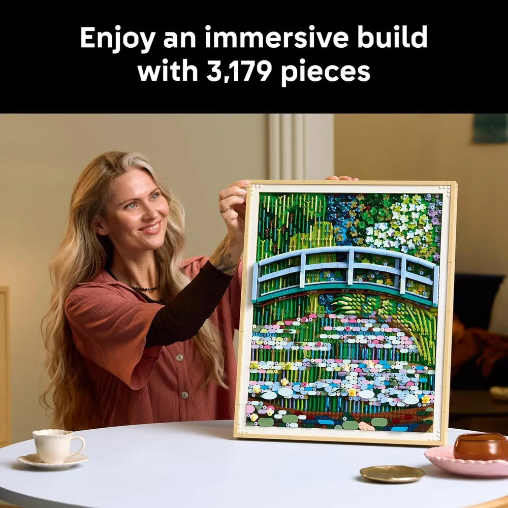 LEGO ART CLAUDE MONET PUENTE SOBRE UN ESTANQUE DE NENÚFARES 1810 PIEZAS