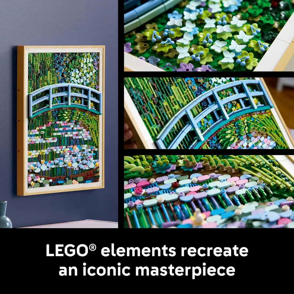 LEGO ART CLAUDE MONET PUENTE SOBRE UN ESTANQUE DE NENÚFARES 1810 PIEZAS