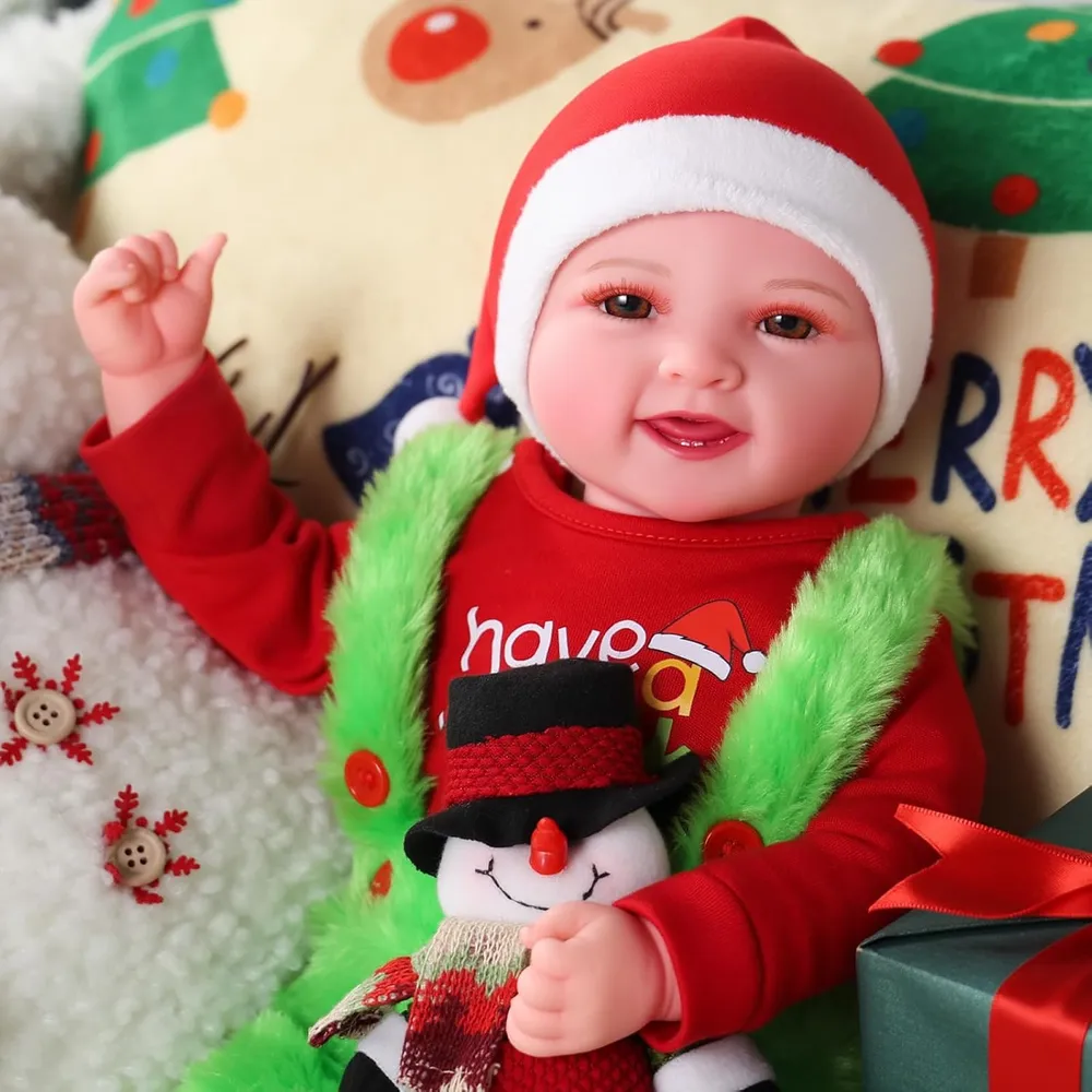 Babeside Muñeca Bebé Realista 17" / 43.2 cm | Navidad Roja