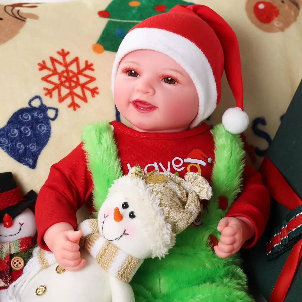 Babeside Muñeca Bebé Realista 17" / 43.2 cm | Navidad Roja