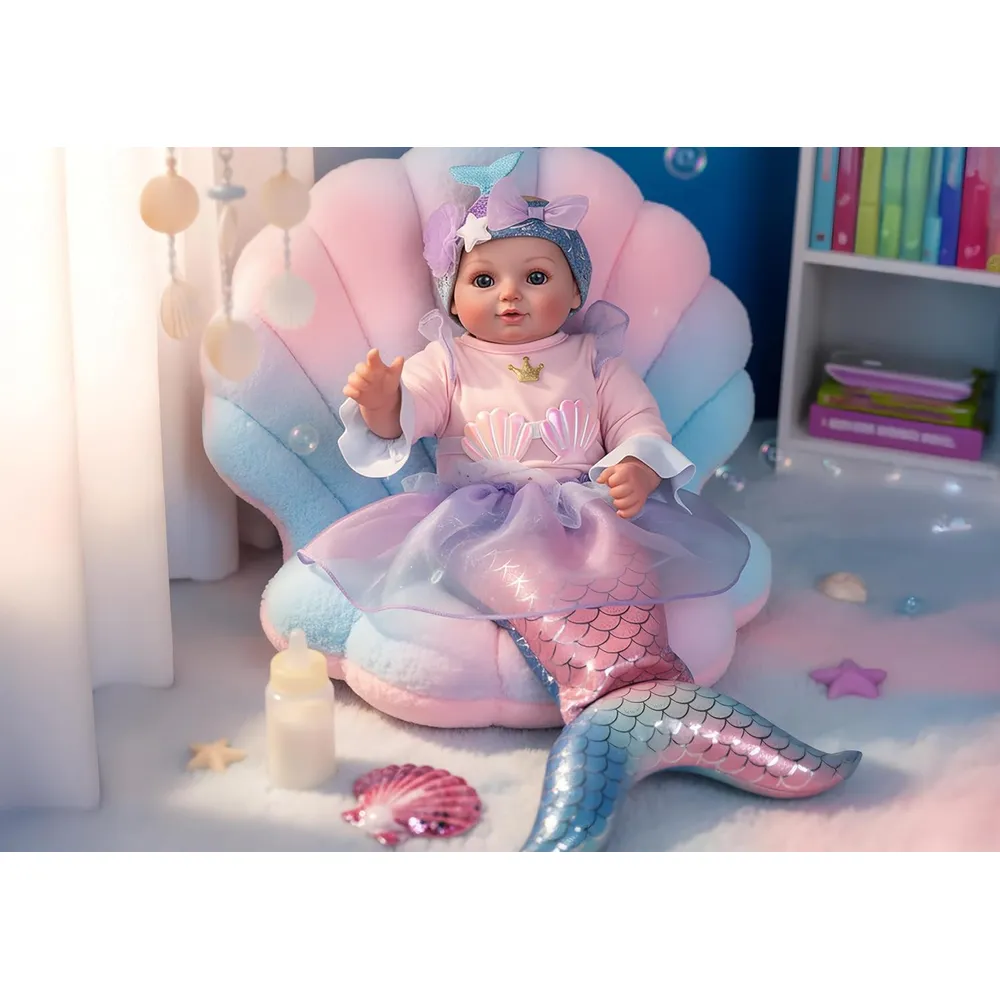 Babeside Muñeca Bebé Sirena 15" / 38.1 cm
