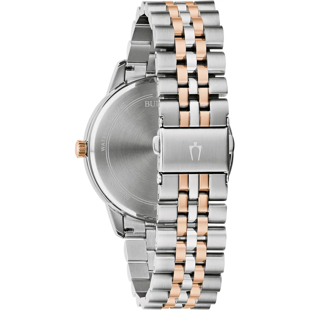 b0fnnpjk5h_2_webp.webp Bulova reloj clásico hombre cuarzo 3 agujas diamantes fecha brazalete acero | Plata/Oro Rosa