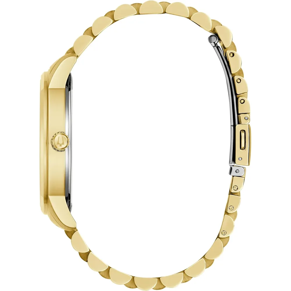 b0fnnr6w7h_1_webp.webp Bulova reloj clásico hombre cuarzo 3 agujas diamantes fecha brazalete acero | Oro/Verde