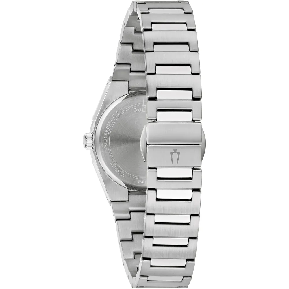 b0fnns4pcs_2_webp.webp Bulova reloj clásico mujer cuarzo 3 agujas calendario fecha brazalete acero | Plata