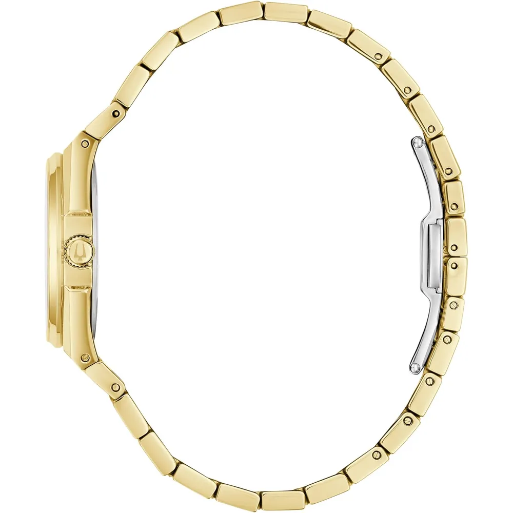 b0fnphmgh4_1_webp.webp Bulova reloj clásico mujer cuarzo 3 agujas calendario fecha brazalete acero | Oro