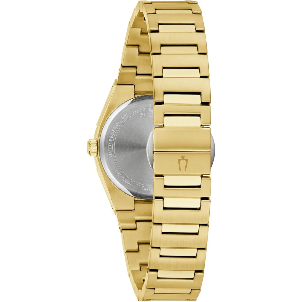 b0fnphmgh4_2_webp.webp Bulova reloj clásico mujer cuarzo 3 agujas calendario fecha brazalete acero | Oro