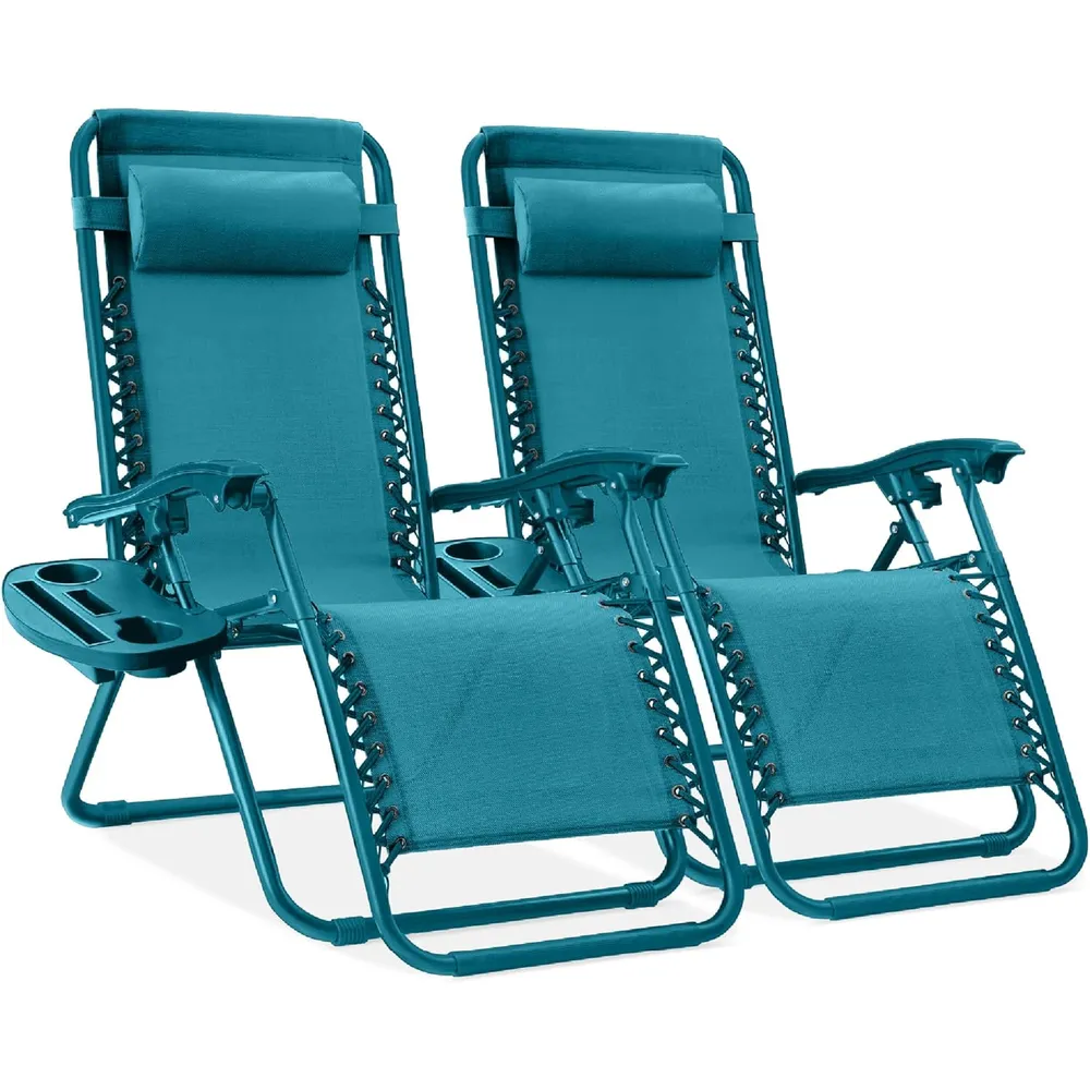 Juego de 2 sillones reclinables con portavasos Best Choice Products | Peacock
