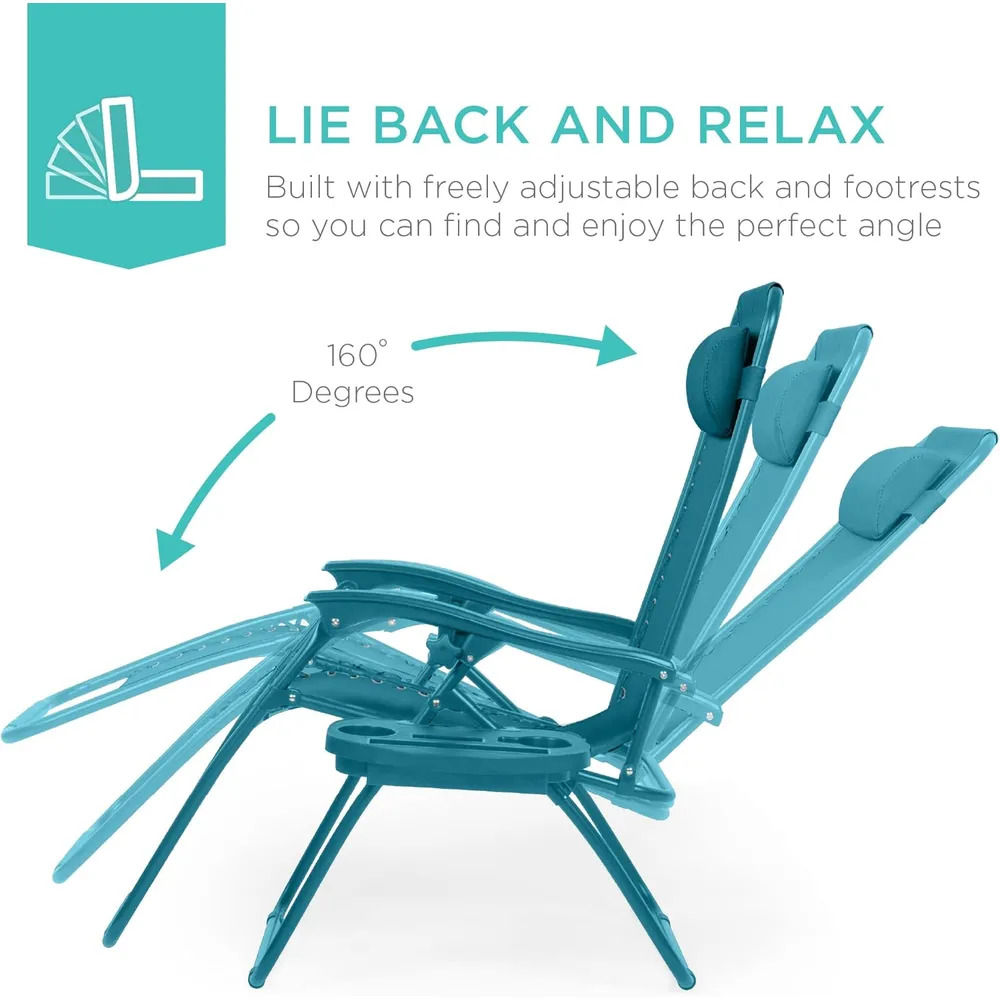 Juego de 2 sillones reclinables con portavasos Best Choice Products | Peacock