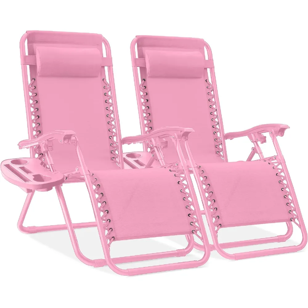 Juego de 2 sillones reclinables con portavasos Best Choice Products | Carnation