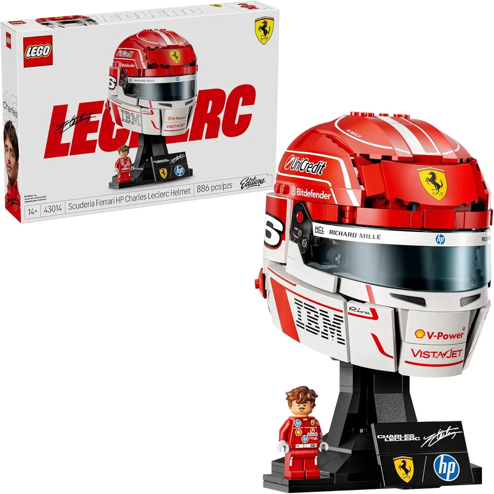 LEGO SCUDERIA FERRARI CHARLES LECLERC HELMET 694 PIEZAS