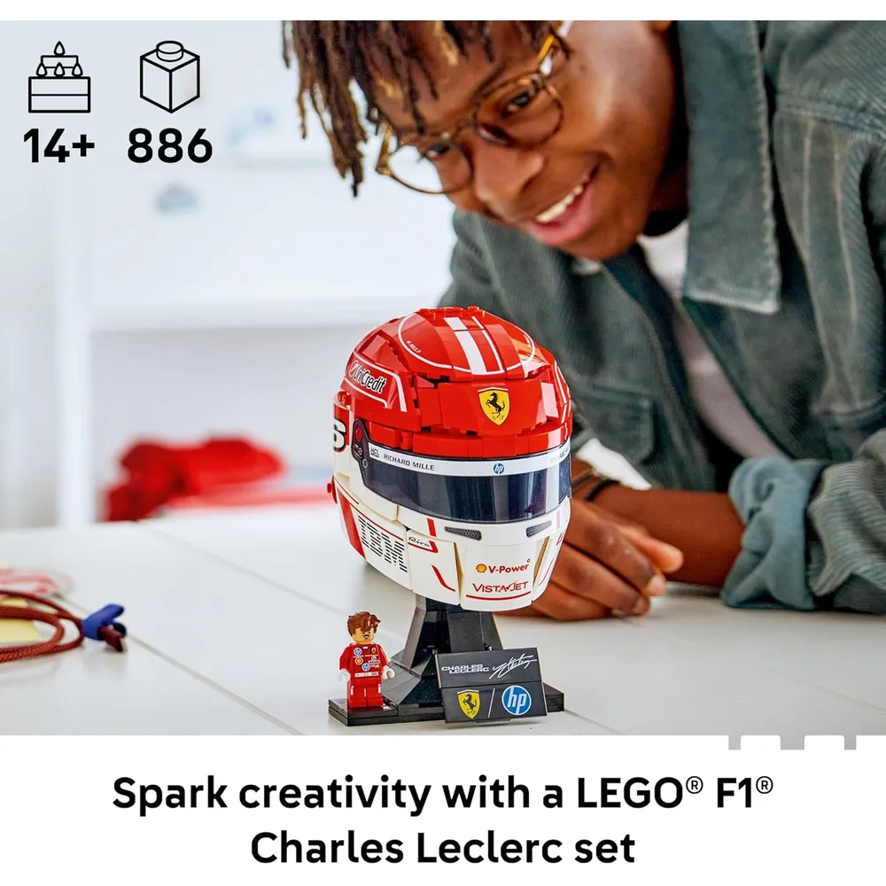 LEGO SCUDERIA FERRARI CHARLES LECLERC HELMET 694 PIEZAS