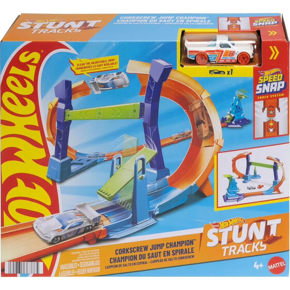 HOT WHEELS PISTA CORKSCREW JUMP CHAMPION