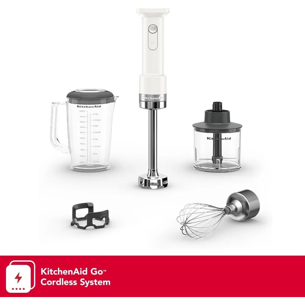 KITCHENAID, BATIDORA DE MANO INALÁMBRICA GO CON ACCESORIOS | BLANCO