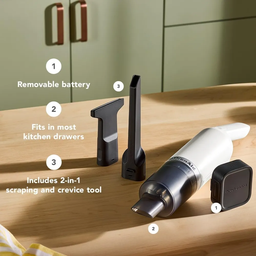 KITCHENAID, ASPIRADORA DE COCINA INALÁMBRICA GO (BATERÍA INCLUIDA) | BLANCO