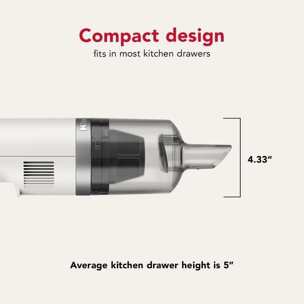 KITCHENAID, ASPIRADORA DE COCINA INALÁMBRICA GO (BATERÍA INCLUIDA) | BLANCO