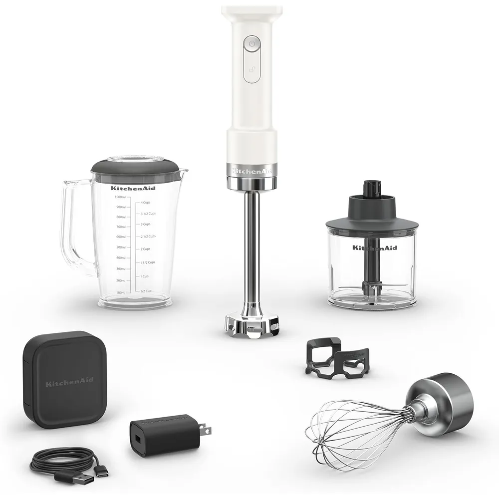 KITCHENAID, BATIDORA DE MANO GO CON ACCESORIOS (BATERÍA INCLUIDA) | BLANCO