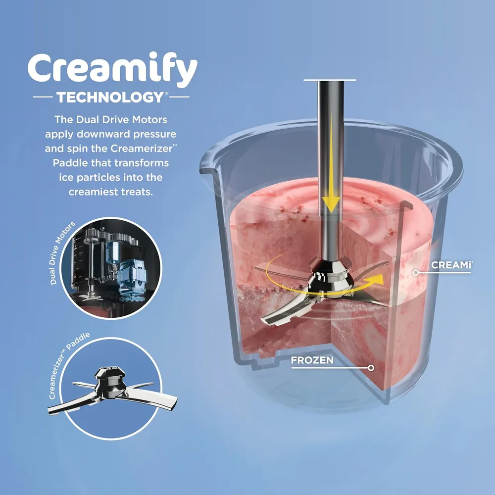 NINJA CREAMI NC301 MÁQUINA PARA HELADOS 7 EN 1, | MENTA/ARÁNDANO