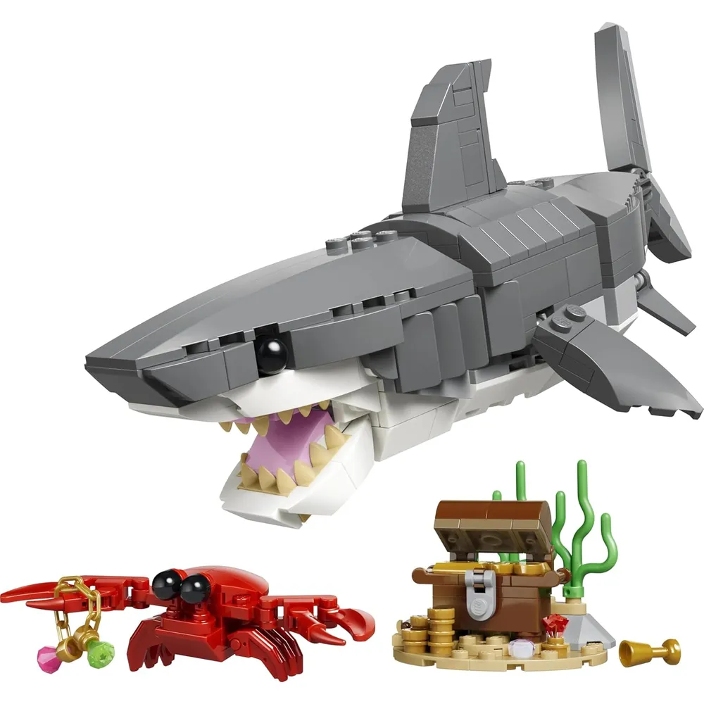 LEGO CREATOR TIBURÓN Y COFRE DEL TESORO SET DE CONSTRUCCIÓN DE ANIMAL