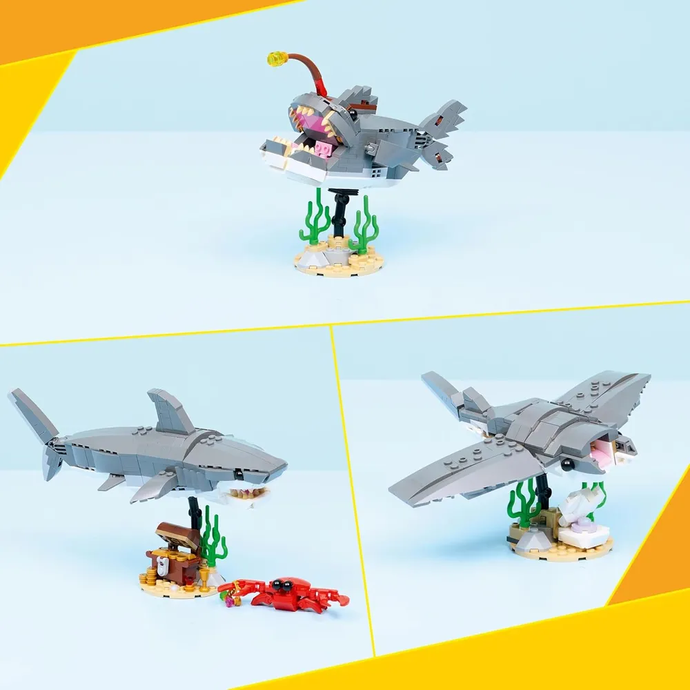 LEGO CREATOR TIBURÓN Y COFRE DEL TESORO SET DE CONSTRUCCIÓN DE ANIMAL