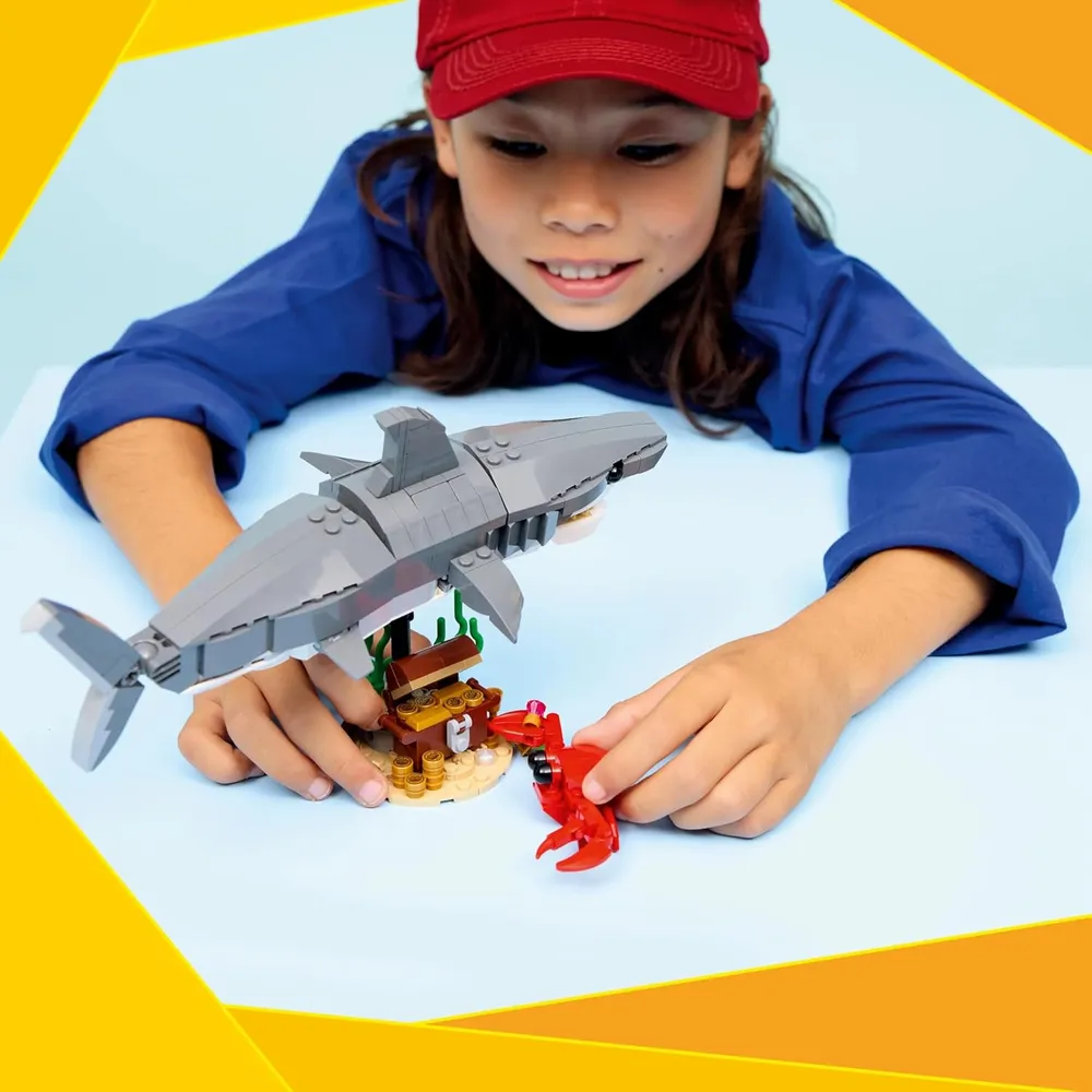 LEGO CREATOR TIBURÓN Y COFRE DEL TESORO SET DE CONSTRUCCIÓN DE ANIMAL