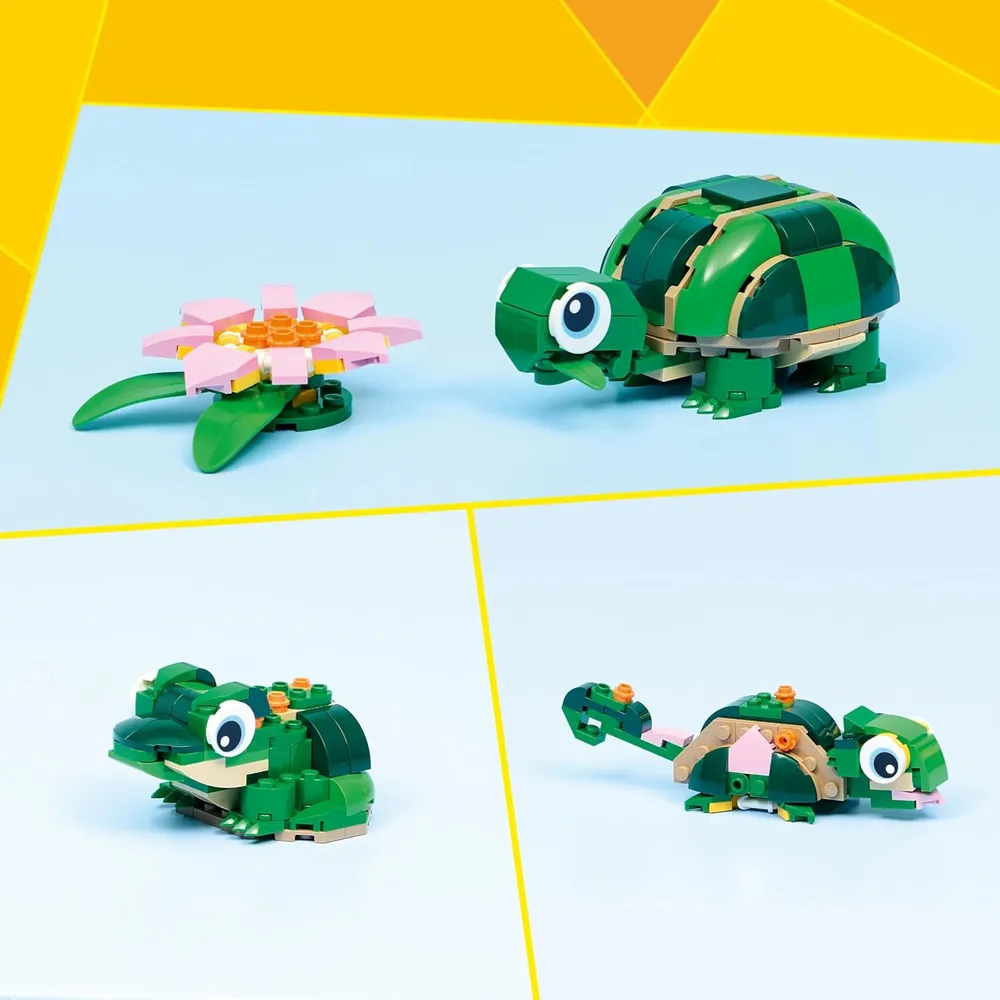 LEGO CREATOR TORTUGA PEREZOSA JUNTO AL AGUA SET DE CONSTRUCCIÓN DE ANIMAL