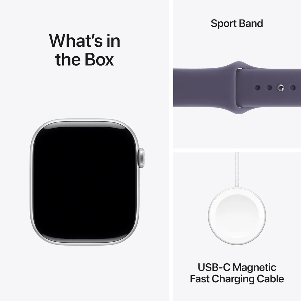 APPLE WATCH SERIES 11 (GPS 46MM) | SILVER ALUMINIO + SPORT BAND PURPLE FOG M-L