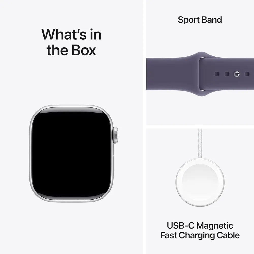 APPLE WATCH SERIES 11 (GPS + CELLULAR 42MM) | SILVER ALUMINIO + SPORT BAND PURPLE FOG S-M