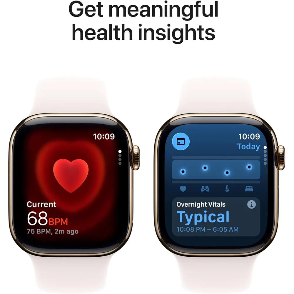 APPLE WATCH SERIES 11 (GPS + CELLULAR 42MM) | GOLD TITANIO + SPORT BAND LIGHT BLUSH S-M