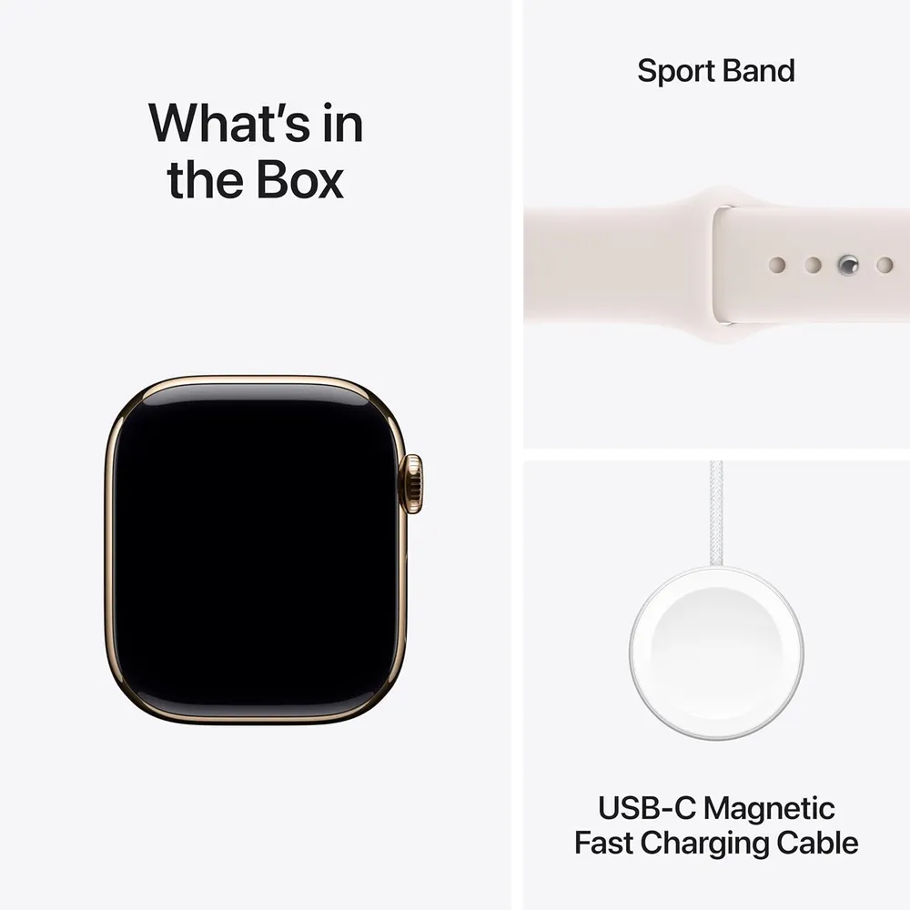 APPLE WATCH SERIES 11 (GPS + CELLULAR 42MM) | GOLD TITANIO + SPORT BAND LIGHT BLUSH S-M