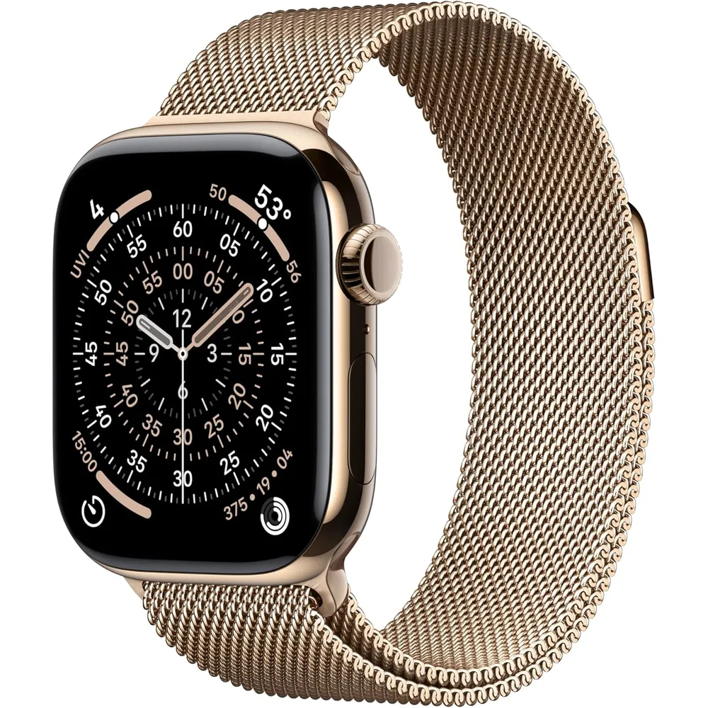 APPLE WATCH SERIES 11 (GPS + CELLULAR 42MM) | GOLD TITANIO + MILANESE LOOP GOLD S-M
