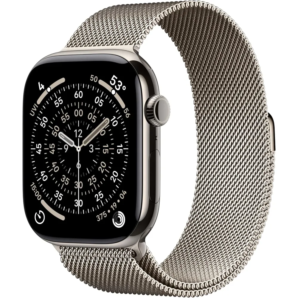 APPLE WATCH SERIES 11 (GPS + CELLULAR 46MM) | NATURAL TITANIO + MILANESE LOOP NATURAL M-L
