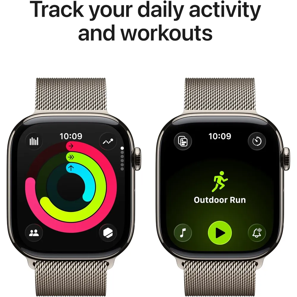 APPLE WATCH SERIES 11 (GPS + CELLULAR 46MM) | NATURAL TITANIO + MILANESE LOOP NATURAL M-L